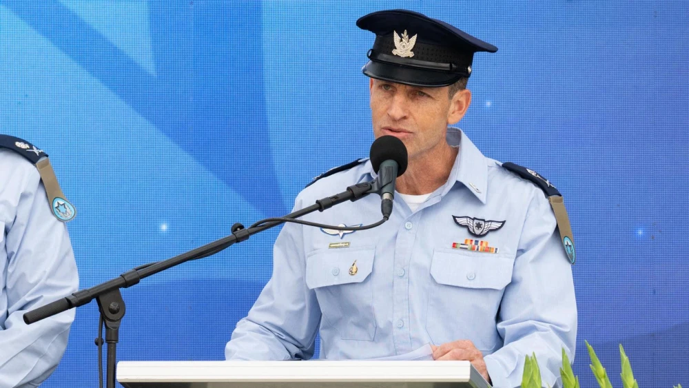 Maj. Gen. Omer Tishler assumes command of the Israeli Air Force during a handover ceremony, May 5, 2026. Credit: Israel Defense Forces' Spokesperson's Unit.