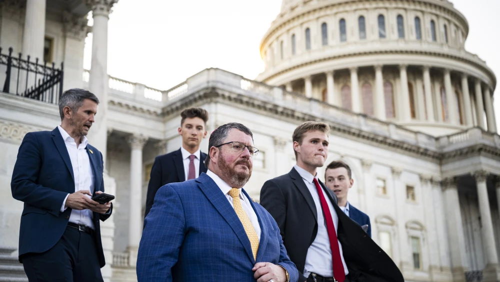 Rep. Randy Fine (R-Fla.) departs after a candlelight vigil in honor of National Police Week at the U.S. Capitol in Washington, D.C., on May 12, 2026. Photo by Graeme Sloan/Getty Images.