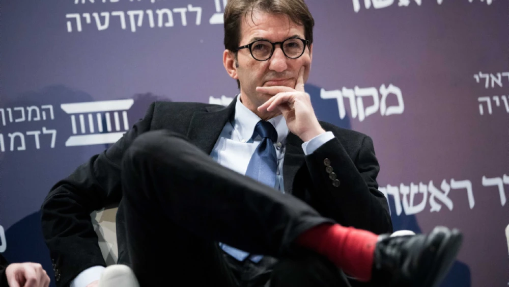 Israel Hayom Editor in Chief Boaz Bismuth speaks at a conference organized by "Makor Rishon" and the Israeli Democracy Institute at the International Convention Center in Jerusalem, March 11, 2018. Photo by Yonatan Sindel/Flash90.