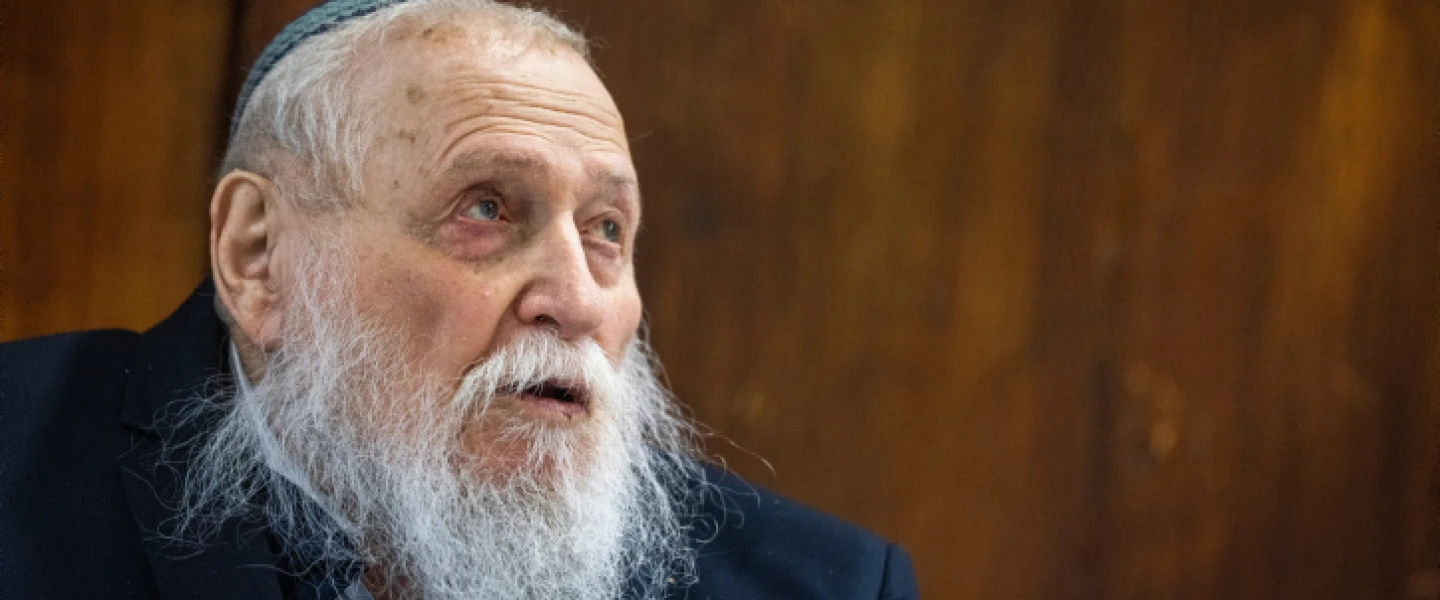 Rabbi Haim Drukman during a press conference in Jerusalem, March 22, 2022. Photo by Olivier Fitoussi/Flash90.