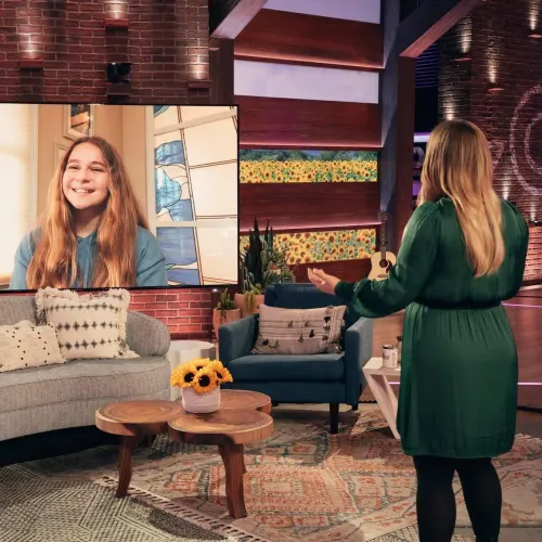 Preteen Adi Topolosky on the “ The Kelly Clarkson Show.” Credit: Courtesy.