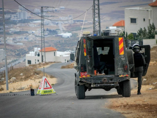 Israeli security personnel operate on Mount Ebal in northern Samaria, Oct. 2, 2023. Photo by Nasser Ishtayeh/Flash90.