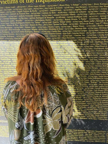 The memorial at the Jewish Museum of Oporto contains names of 842 victims of the Inquisition. Credit: CIP/CPJ.