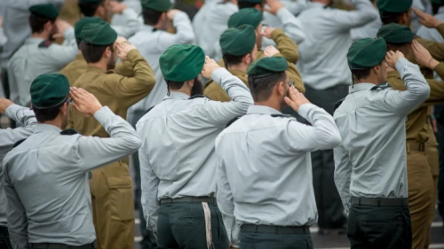 A ceremony for the appointment of the new chief of IDF Military Intelligence, at Glilot military base, near Tel Aviv, March 28, 2018. Photo by Miriam Alster/Flash90.
