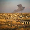 Smoke rises after an Israeli airstrike in Gaza City, Dec. 2, 2025. Photo by Ali Hassan/Flash90.