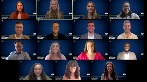 Maccabi Task Force staff and students participating in their 2020 virtual campus conference. Source: Screenshot.