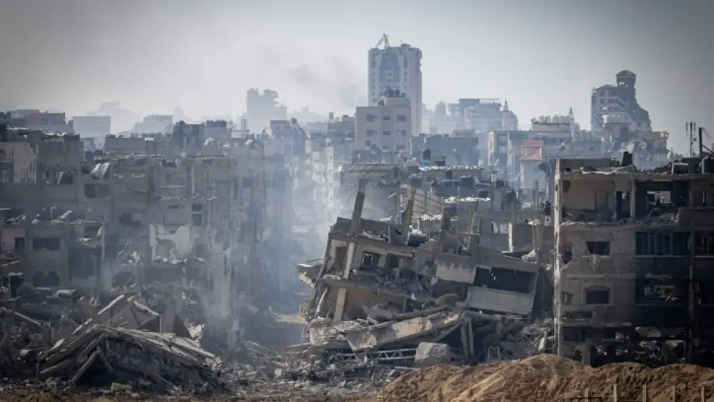 A view of the Shati Camp in the northern Gaza Strip, Nov. 16, 2023. Photo by Yonatan Sindel/Flash90.