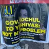 A sign in Brooklyn reads, "GOV. HOCHUL TO YESHIVAS: NOT MY PROBLEM." Credit: Mike Wagenheim.