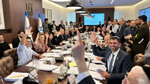 The Israeli government approved a 2023-24 budget on Feb. 24, 2023. Credit: Courtesy.