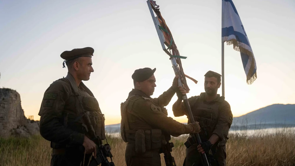 Israel Defense Forces Col. Ayoub Kiyof takes command of the Golani Brigade during a ceremony held at Beaufort Castle in Lebanon, June 3, 2026. Credit: IDF Spokesperson's Unit.