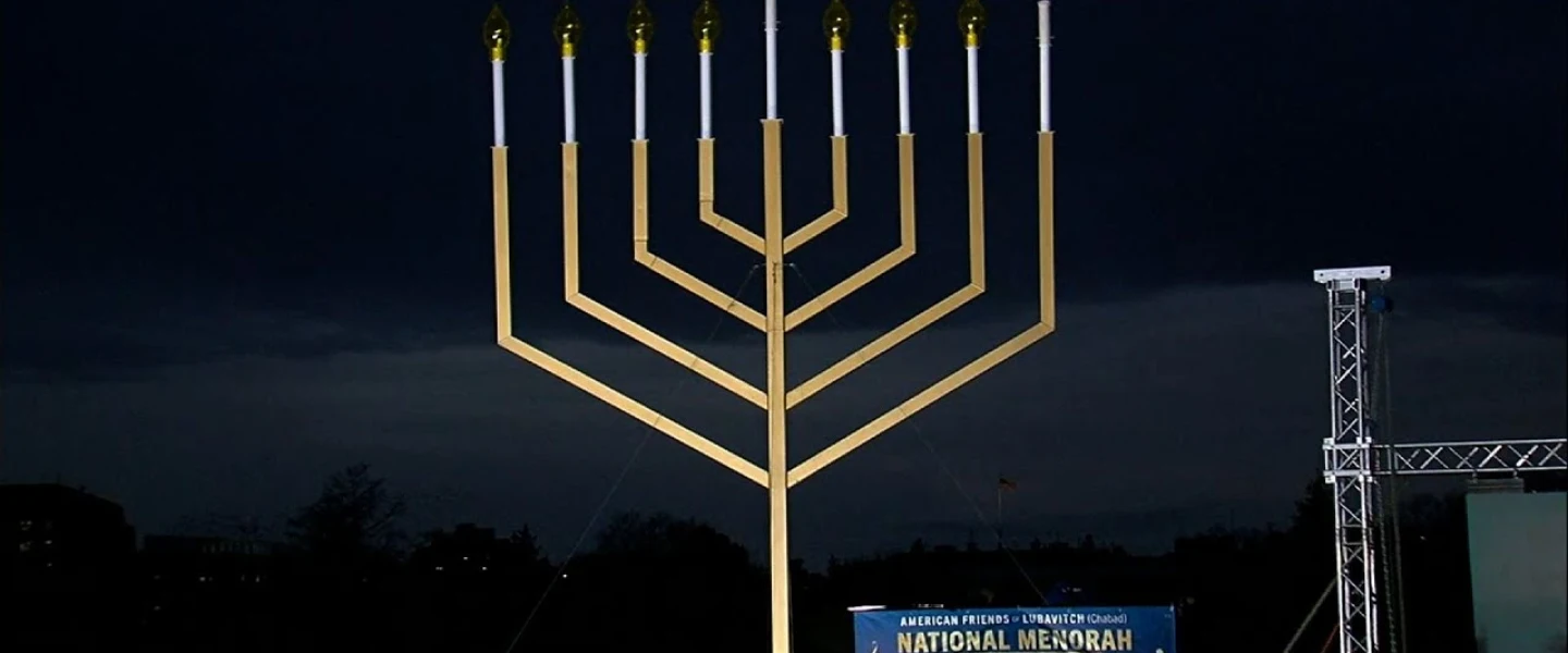 The National Menorah lighting in Washington, D.C., in 2017. Source: Screenshot.