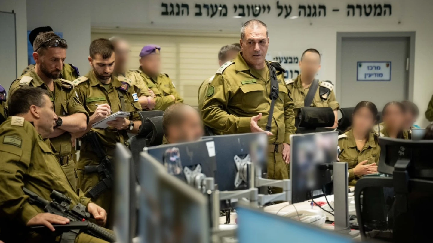 Photo: JNS.org IDF Chief of Staff Lt. Gen. Eyal Zamir visits a Gaza Division command exercise at the division’s headquarters, Oct. 20