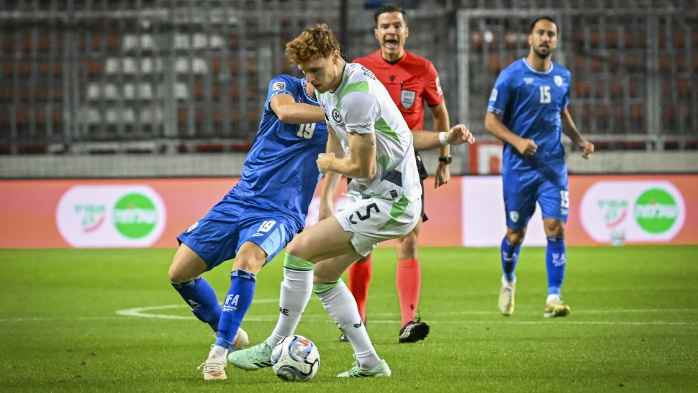 The UEFA Nations League soccer match between Israel and the Republic of Ireland at Nagyerdei Stadium in Debrecen, Hungary, on Sept. 27, 2026. Photo by Flash90.
