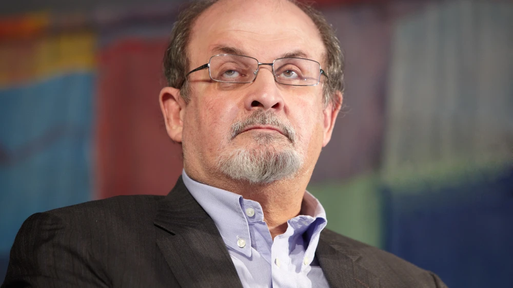 Author Salman Rushdie speaking in Novello, Italy, May 29, 2011. Credit: Andersphoto/Shutterstock.