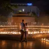 People gather and light candles to remember the Israeli victims of Hamas's Oct. 7 massacre, at Dizengoff Square in Tel Aviv, Oct. 12, 2023. Photo by Dor Pazuelo/Flash90.