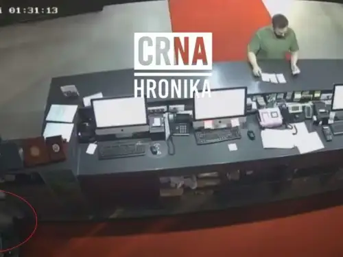 A screenshot said to show the passports of 47 Israeli tourists dropping into a waste bin in Sarajevo, Bosnia and Herzegovina, in August 2025. Source: CRNA Hronika.