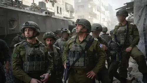 Israel Defense Forces Chief of Staff Lt. Gen. Eyal Zamir meets with troops in the Gaza Strip, Sept. 30, 2025. Credit: IDF.