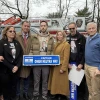 At the dedication ceremony for Captain Omer Neutra Way in Plainville, New York, April 6, 2025. Credit: RepLauraGillen/X.