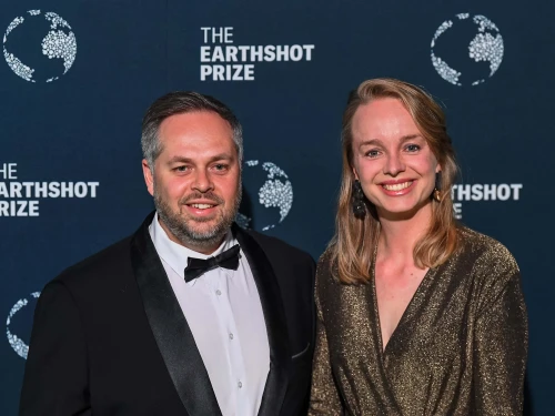 South African Minister of Home Affairs Leon Schreiber poses on the green carpet ahead of the 2024 Earthshot Prize Awards in Cape Town on Nov. 6, 2024. Photo by Rodger Bosch/AFP via Getty Images.
