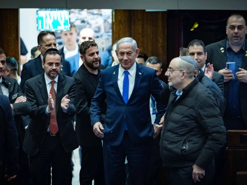 A vote on the state budget at the Knesset, the Israeli parliament in Jerusalem, March 25, 2025. Photo by Yonatan Sindel/Flash90.