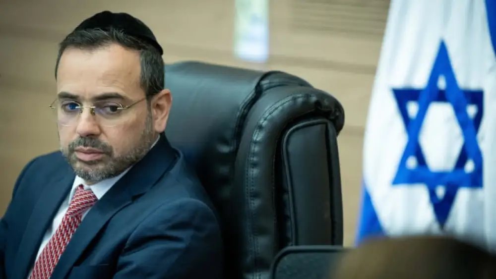 Knesset Health Committee Chairman Uriel Busso leads a committee meeting at the Knesset on July 3, 2023. Photo by Yonatan Sindel/Flash90.