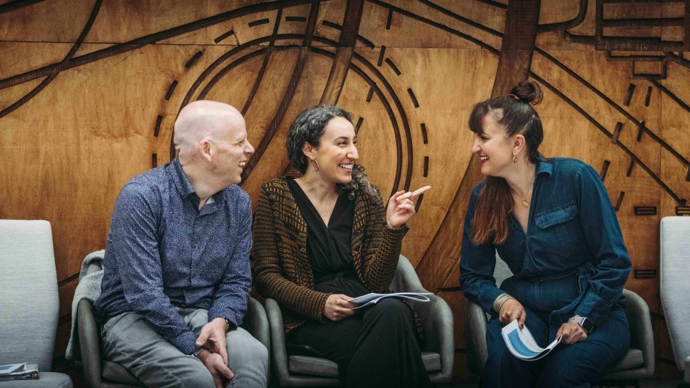 Assembly's leadership from left, Graham Hoffman, Erica Frankel and Leah Kahn. Credit: Courtesy of Assembly.