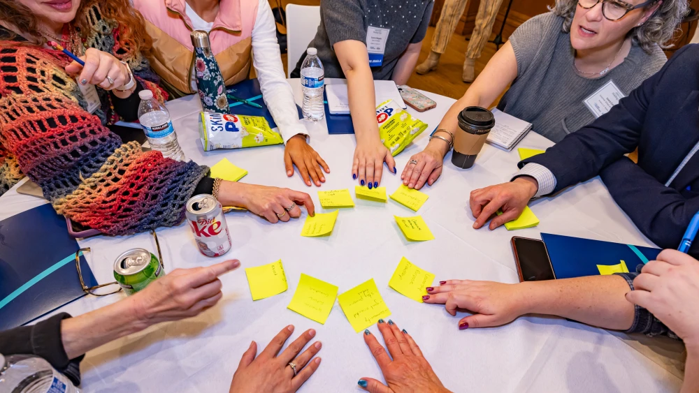 Participants take part in a group activity