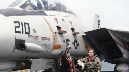 U.S. Navy veteran Jeff Kuhnreich (pictured), the new vice president of military affairs at the Jewish Institute for National Security of America, spent the majority of his military career flying in F-4 and F-14 combat planes. Credit: Jeff Kuhnreich via Facebook.