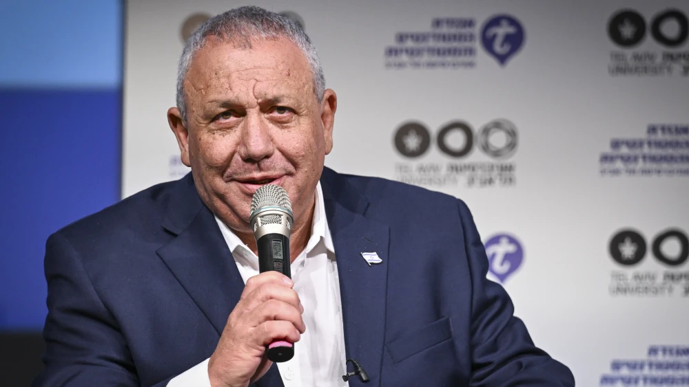 Yashar party chairman Gadi Eisenkot speaks during an election conference at Tel Aviv University, ahead of Israel’s upcoming general elections, Oct. 18, 2026. Photo by Avshalom Sassoni/Flash90.