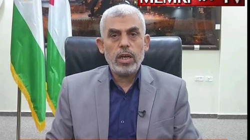 Hamas leader in Gaza Yahya Sinwar in an interview with the Lebanese Al-Mayadeen TV channel on May 21, 2018. (MEMRI)