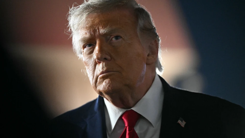 U.S. President Donald Trump speaks to the press before boarding Air Force One prior to departure from John F. Kennedy International Airport, in New York, on June 9, 2026. Photo by Saul Loeb/AFP via Getty Images.