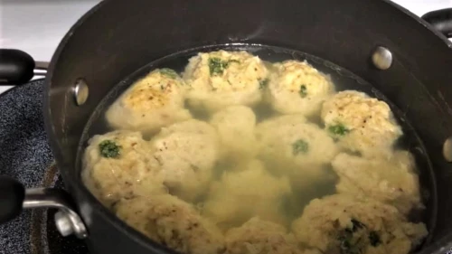 Matzah-ball soup. Photo by Adam Bell.