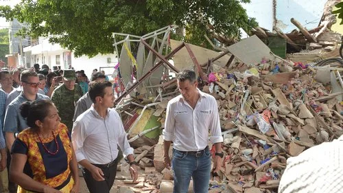 Damage in the Mexican state of Oaxaca following a recent 8.2-magnitude earthquake, which was the strongest quake to hit Mexico in a century. Credit: Presidencia de la República Mexicana via Wikimedia Commons.