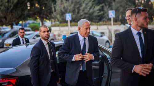 Israeli opposition leader Benjamin Netanyahu readies for negotiations with political allies over the formation of a governing coalition, Nov. 6, 2022. Credit: Yonatan Sindel/Flash90.