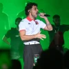 Palestinian singer Saint Levant performs during the 59th edition of the Carthage International Festival at the Roman Theatre in Carthage in Tunis on Aug. 5, 2025. Photo by Fethi Belaid/AFP via Getty Images.