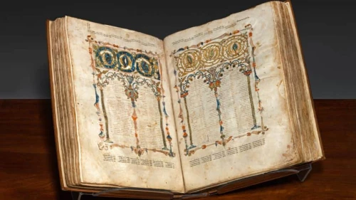 The Shem Tov Bible, Soria (Castile), 1312. Photo by Ardon Bar-Hama/Sotheby's.