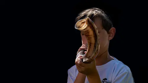Boy Blows Shofar