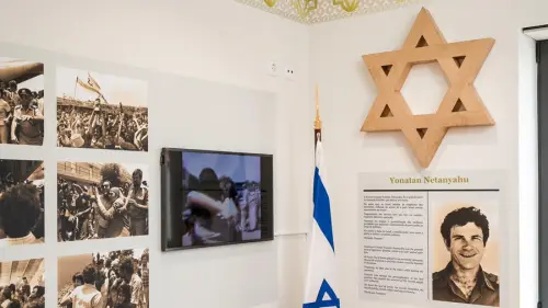 A room in the Jewish Museum of Oporto devoted to "Operation Thunderbolt," Israel's 1976 hostage-rescue raid at the Entebbe Airport in Uganda. Credit: B'nai B'rith International.