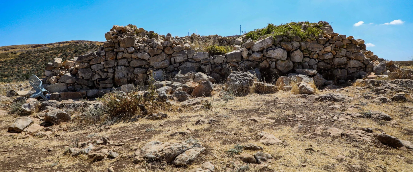 The site on Mt. Ebal where according to archaeologists the "Altar of Joshua bin Nun" stood, June 2, 2025. Photo by Nasser Ishtayeh/Flash90.