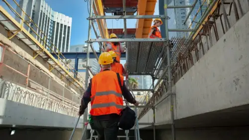 The Tel Aviv Light Rail's Red Line under construction in Ramat Gan, as part of a planned mass transit system, Nov. 7, 2019. Photo by Moshe Shai/FLASH90.