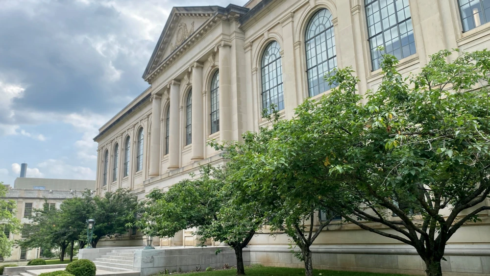 The University of Arkansas, Vol Walker Hall. May 29, 2023. Credit: EEJCC via Wikimedia Commons.