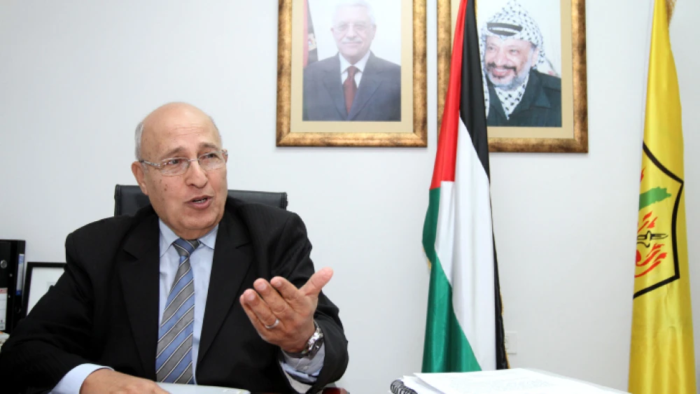 Nabil Shaath, commissioner for external relations of the Fatah movement, in his office in Ramallah on Jan. 18, 2012. Photo by Miriam Alster/Flash90.