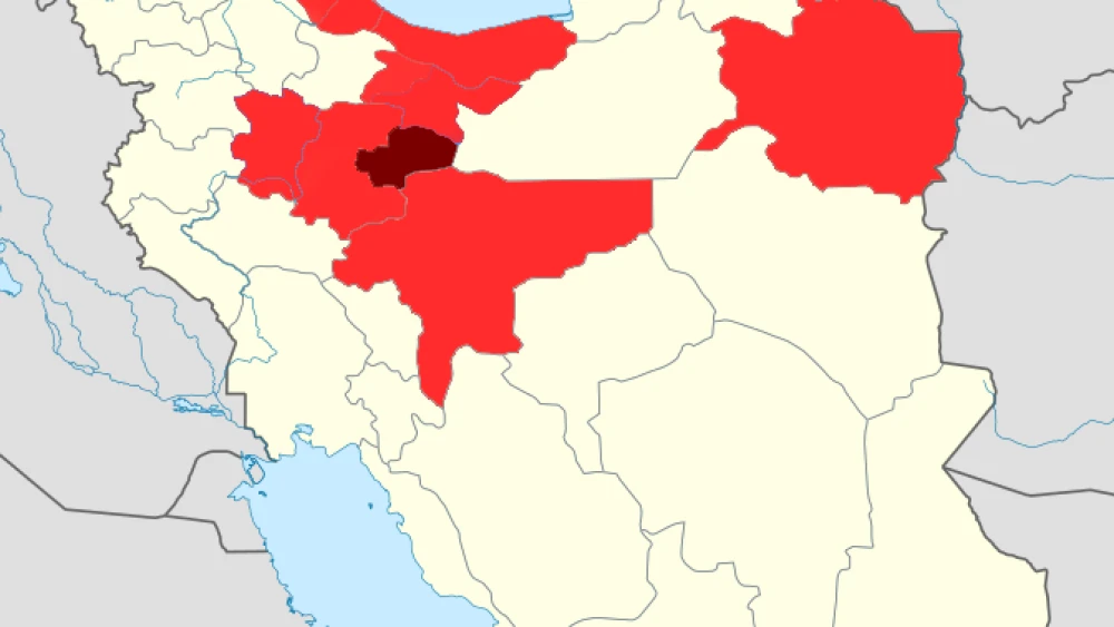 Map of the 2020 coronavirus outbreak in Iran. Source: Wikipedia.