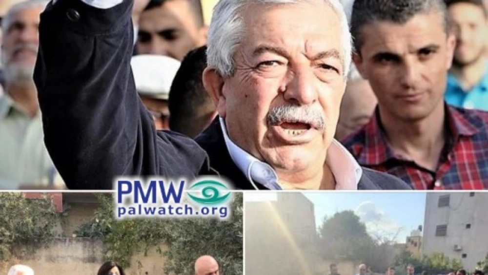 Fatah deputy chairman Mahmoud Al-Aloul: “There is no home that the occupation has destroyed and we have not rebuilt. We will rebuild the home of prisoner Khalil Dweikat in the village of Rujeib.” Source: Fatah Facebook page, Nov. 2, 2020, PMW.