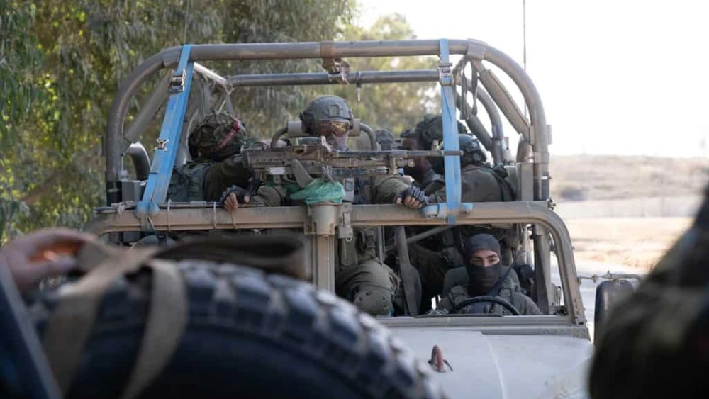 Israeli troops operating in the Hamas-ruled Gaza Strip, Nov. 16, 2023. Credit: IDF.