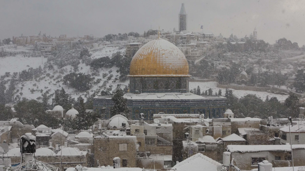 Temple Mount in Snow