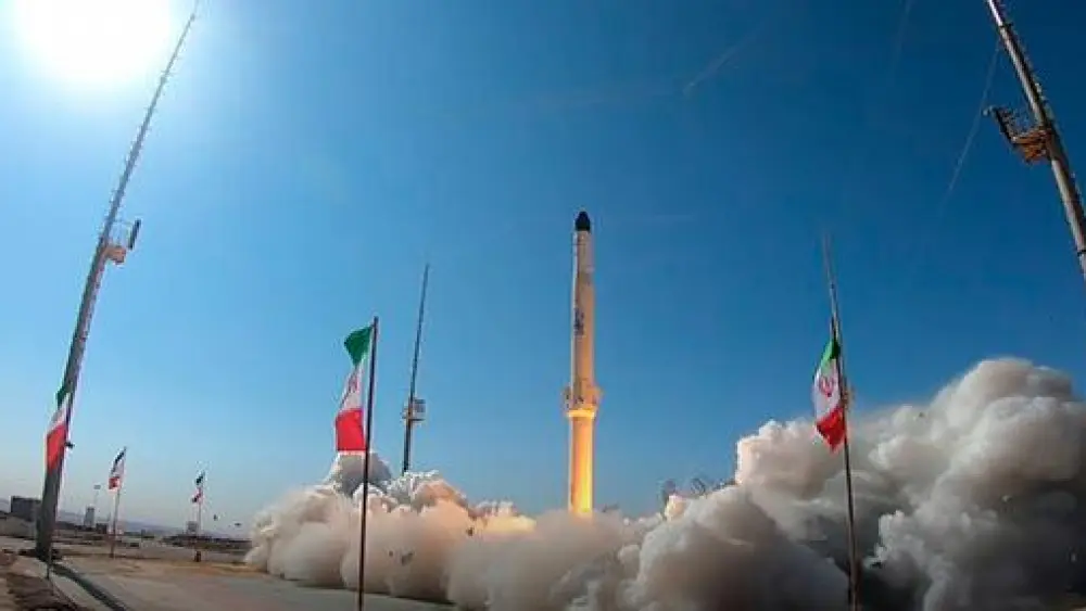 The Iranian Space Agency's “Zuljanah” Space Launch Vehicle, unveiled on Feb. 1, 2021. Credit: 'Tehran Times.'