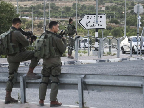 Israeli soldiers secure the area near Migdal Oz in the Gush Etzion region of Judea, Aug. 11, 2019. Photo by Gershon Elinson/Flash90.