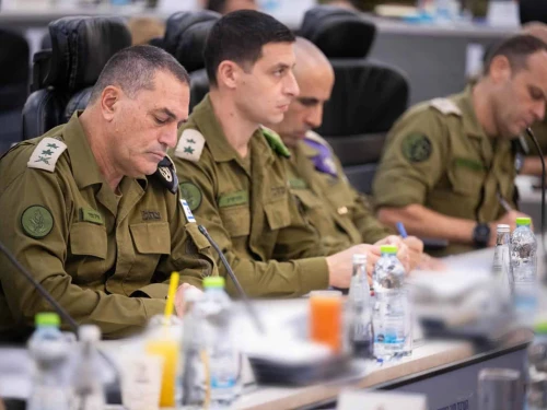 Israel Defense Forces Chief of Staff Lt. Gen. Eyal Zamir holds a situational assessment to evaluate the military's readiness. Credit: IDF.
