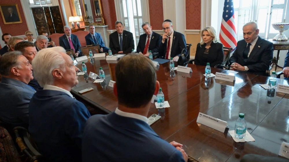 Israeli Prime Minister Netanyahu meets with evangelical leaders on July 29, 2026 during his visit to Washington. Credit: Maayan Toaf/ GPO.